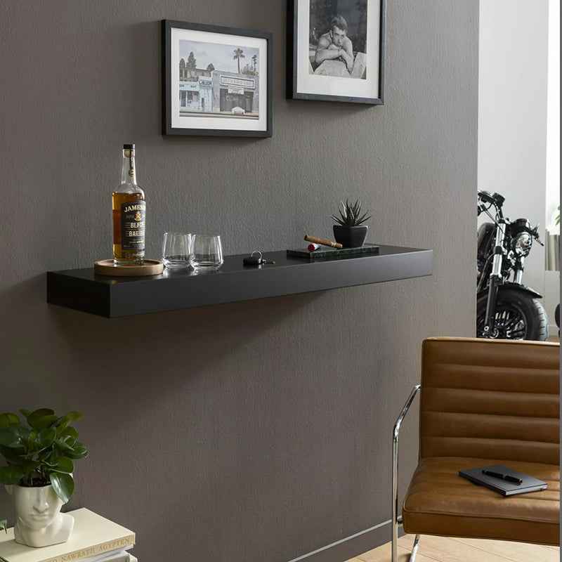 Wall-Mounted Hidden Shelf with Secret Compartment