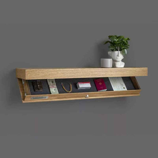 Wall-Mounted Hidden Shelf with Secret Compartment