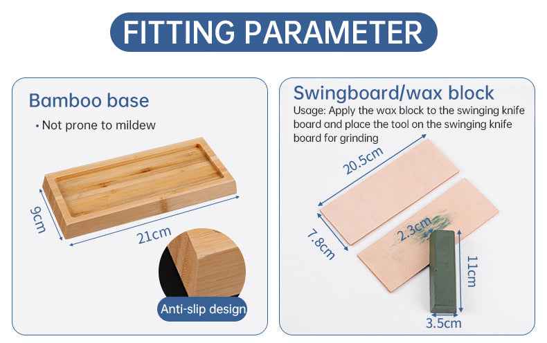 Professional 4-Stage Whetstone Sharpener with Bamboo Base