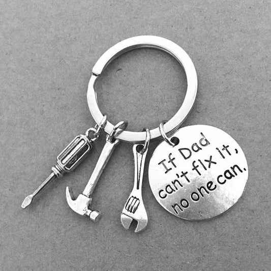 1PC If Dad Can't Fix It No One Can Hand Tools Keychain Daddy Key Rings