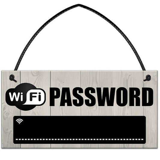 Wooden WiFi Password Sign Hanging Board Chalkboard